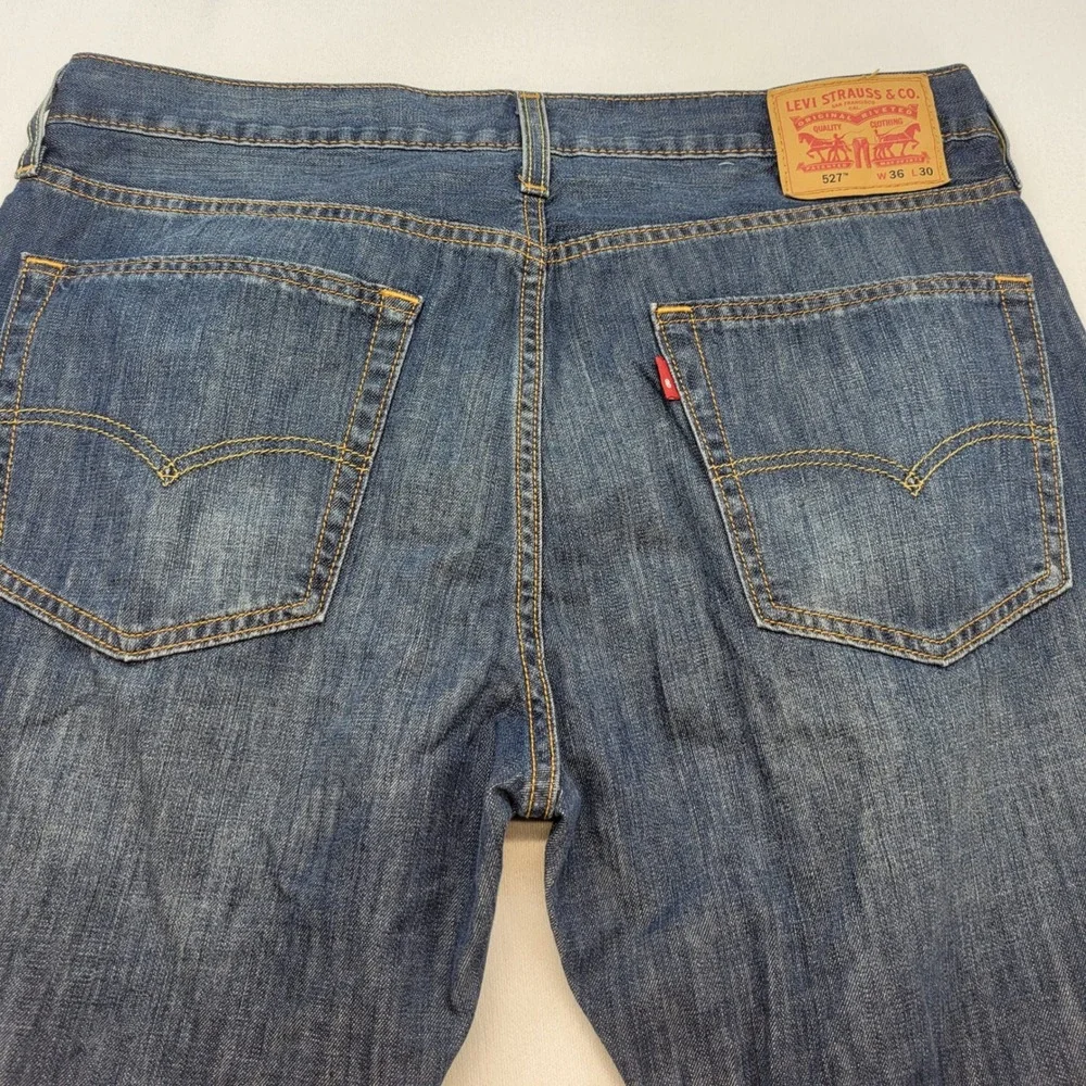 Levi's 527 Bootcut Jeans Mens 36x30 Blue Denim Medium Wash